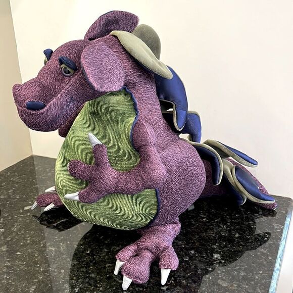 Purple Dragon large Plush Stuffed animal Toy ,Manhattan Toys. Size 13” - Picture 2 of 10